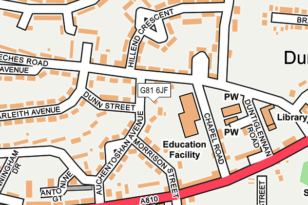 G81 6JF map - OS OpenMap – Local (Ordnance Survey)