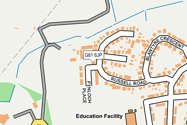 G81 6JP map - OS OpenMap – Local (Ordnance Survey)