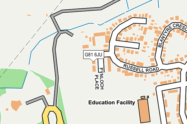 G81 6JU map - OS OpenMap – Local (Ordnance Survey)