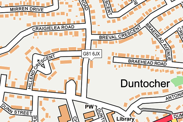 G81 6JX map - OS OpenMap – Local (Ordnance Survey)