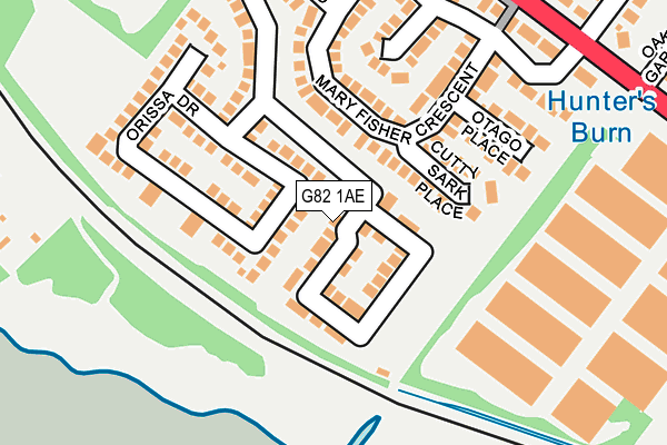 G82 1AE map - OS OpenMap – Local (Ordnance Survey)