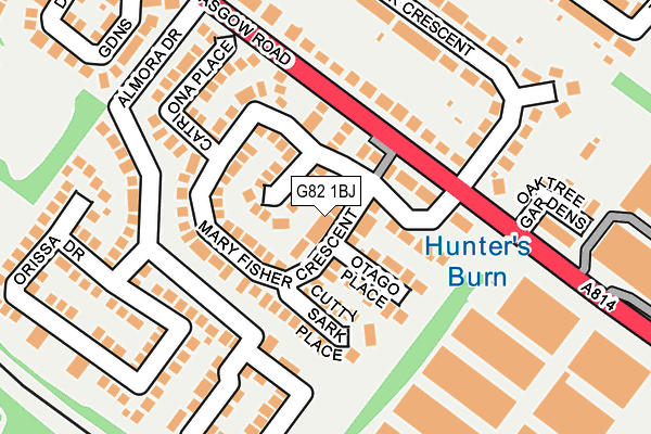 G82 1BJ map - OS OpenMap – Local (Ordnance Survey)