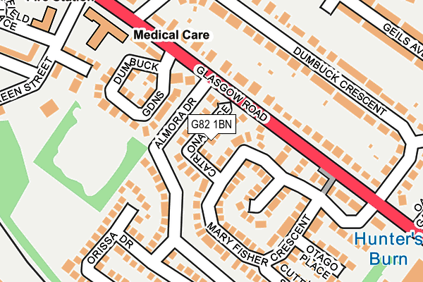 G82 1BN map - OS OpenMap – Local (Ordnance Survey)