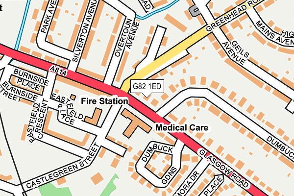 G82 1ED map - OS OpenMap – Local (Ordnance Survey)