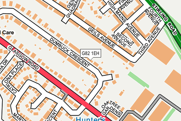 G82 1EH map - OS OpenMap – Local (Ordnance Survey)