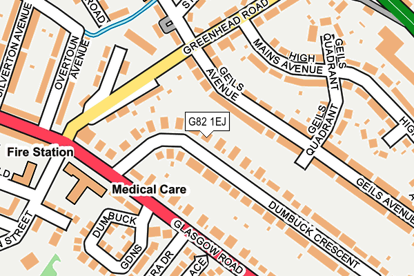 G82 1EJ map - OS OpenMap – Local (Ordnance Survey)