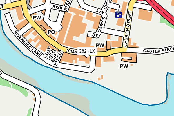 G82 1LX map - OS OpenMap – Local (Ordnance Survey)