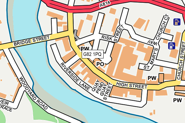 G82 1PQ map - OS OpenMap – Local (Ordnance Survey)