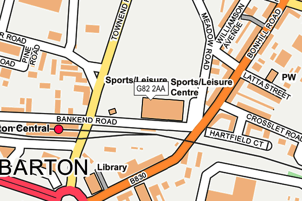 G82 2AA map - OS OpenMap – Local (Ordnance Survey)