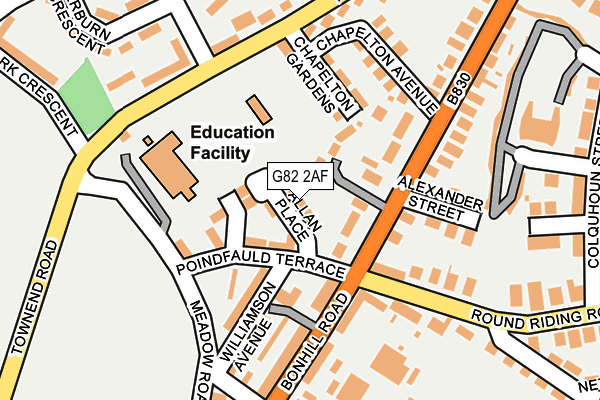 G82 2AF map - OS OpenMap – Local (Ordnance Survey)