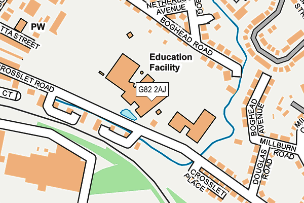 G82 2AJ map - OS OpenMap – Local (Ordnance Survey)