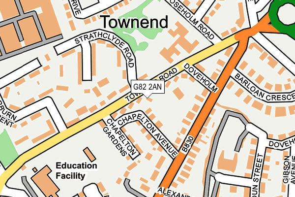 G82 2AN map - OS OpenMap – Local (Ordnance Survey)