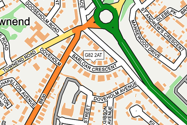 G82 2AT map - OS OpenMap – Local (Ordnance Survey)