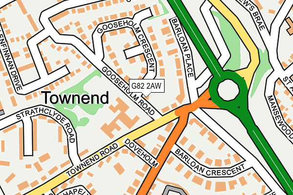 G82 2AW map - OS OpenMap – Local (Ordnance Survey)