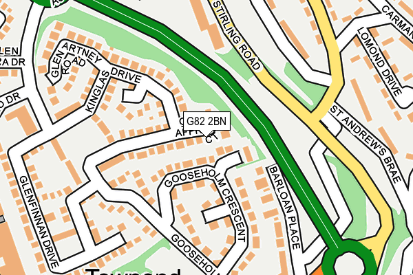G82 2BN map - OS OpenMap – Local (Ordnance Survey)