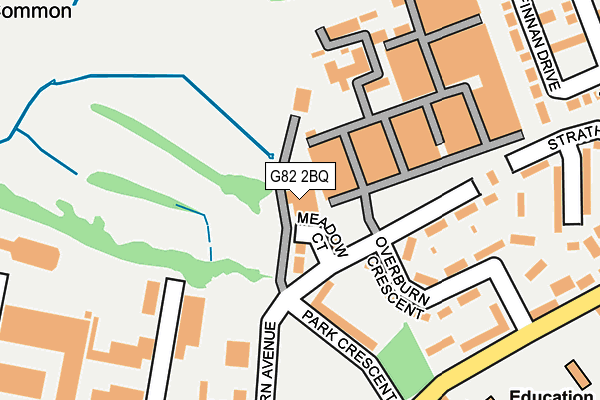G82 2BQ map - OS OpenMap – Local (Ordnance Survey)