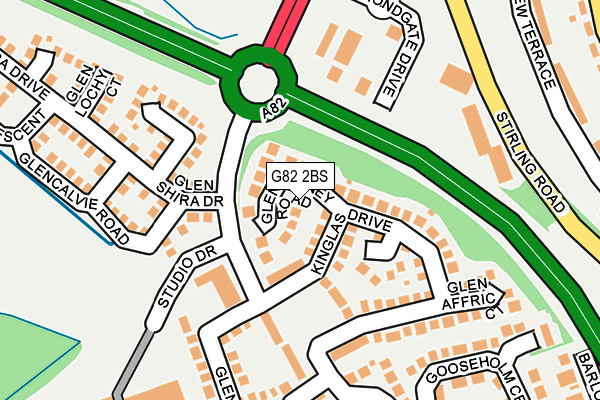 G82 2BS map - OS OpenMap – Local (Ordnance Survey)