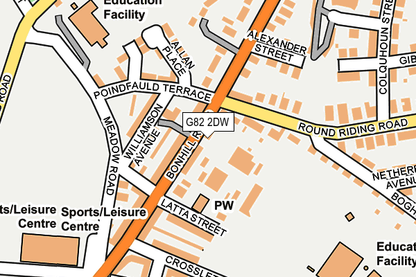 G82 2DW map - OS OpenMap – Local (Ordnance Survey)