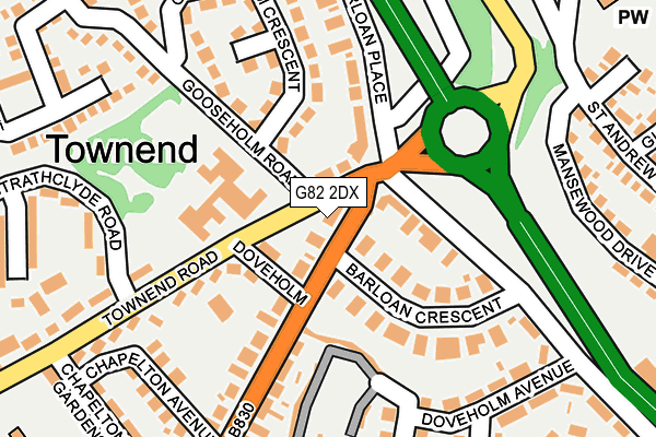 G82 2DX map - OS OpenMap – Local (Ordnance Survey)