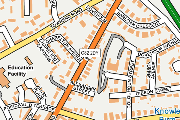 G82 2DY map - OS OpenMap – Local (Ordnance Survey)