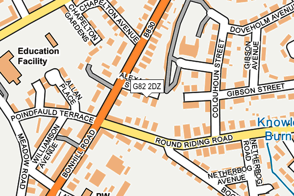 G82 2DZ map - OS OpenMap – Local (Ordnance Survey)