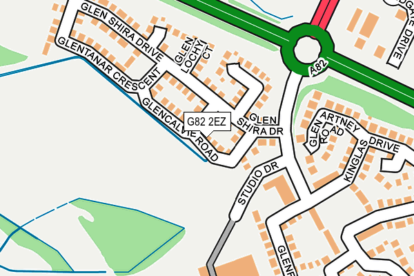G82 2EZ map - OS OpenMap – Local (Ordnance Survey)