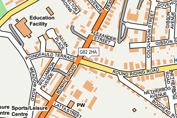 G82 2HA map - OS OpenMap – Local (Ordnance Survey)