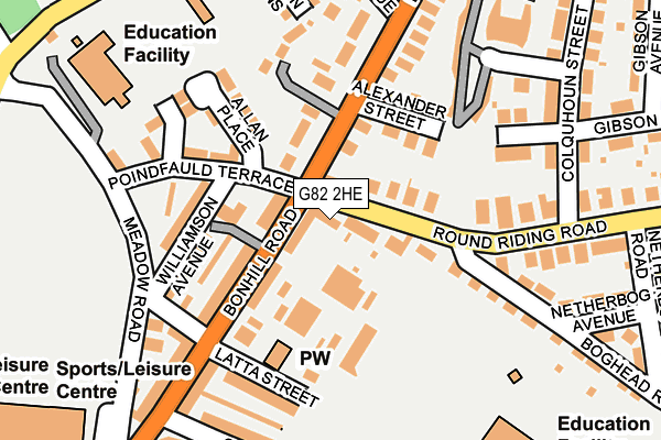 G82 2HE map - OS OpenMap – Local (Ordnance Survey)