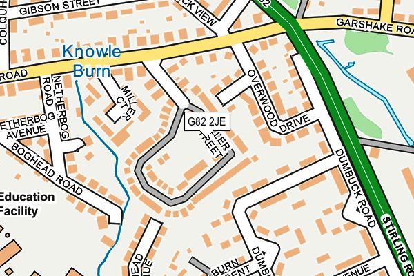 G82 2JE map - OS OpenMap – Local (Ordnance Survey)