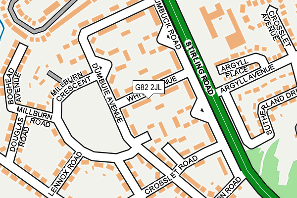 G82 2JL map - OS OpenMap – Local (Ordnance Survey)