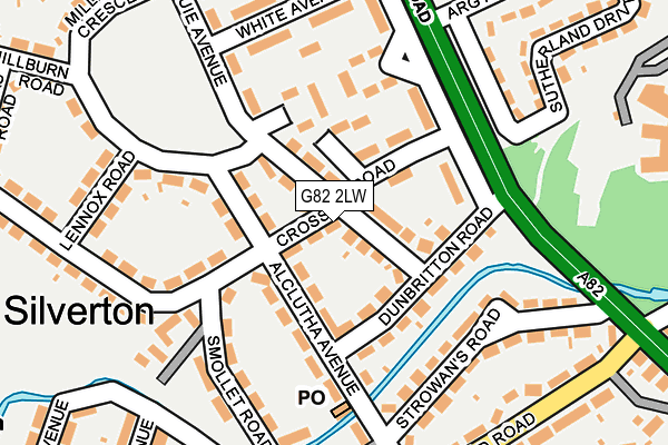 G82 2LW map - OS OpenMap – Local (Ordnance Survey)