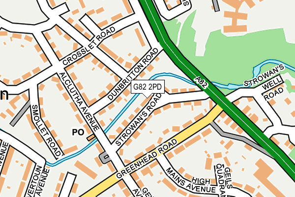 G82 2PD map - OS OpenMap – Local (Ordnance Survey)