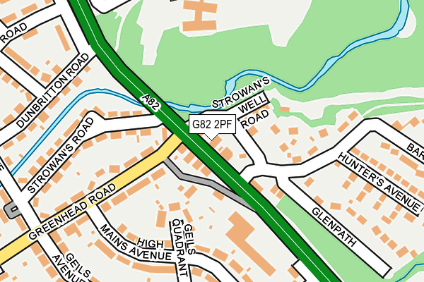 G82 2PF map - OS OpenMap – Local (Ordnance Survey)