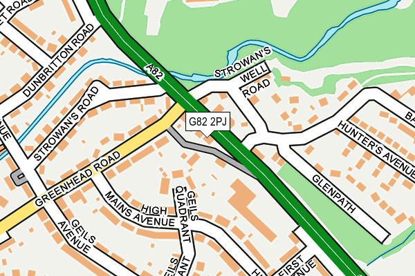 G82 2PJ map - OS OpenMap – Local (Ordnance Survey)