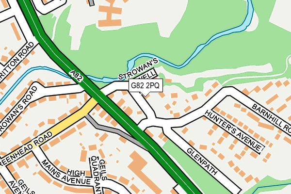 G82 2PQ map - OS OpenMap – Local (Ordnance Survey)