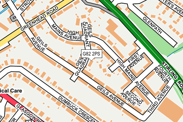 G82 2PS map - OS OpenMap – Local (Ordnance Survey)
