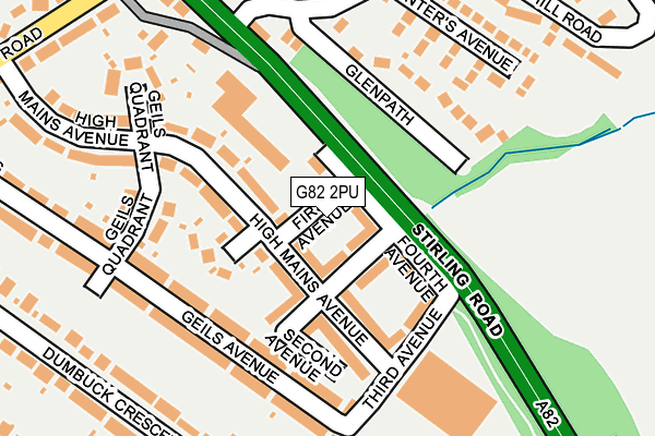 G82 2PU map - OS OpenMap – Local (Ordnance Survey)