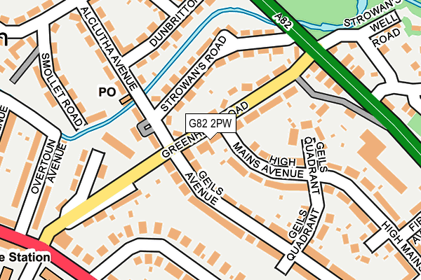 G82 2PW map - OS OpenMap – Local (Ordnance Survey)