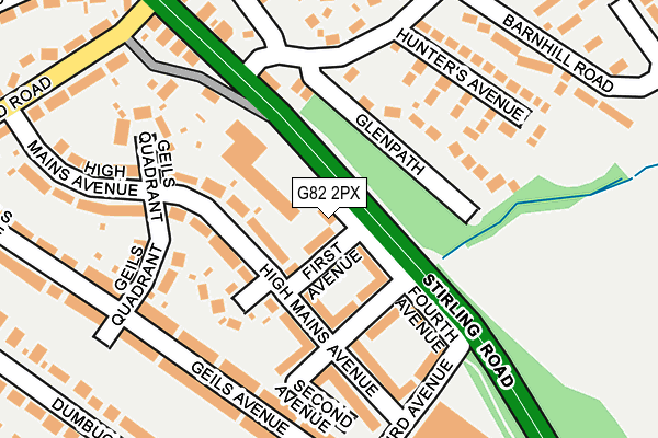 G82 2PX map - OS OpenMap – Local (Ordnance Survey)