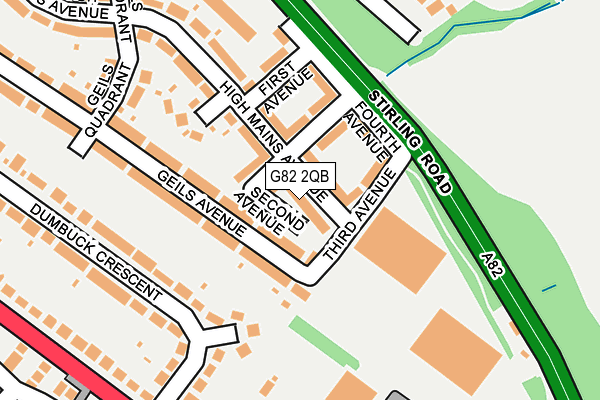 G82 2QB map - OS OpenMap – Local (Ordnance Survey)