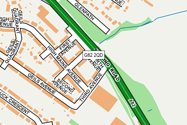 G82 2QD map - OS OpenMap – Local (Ordnance Survey)