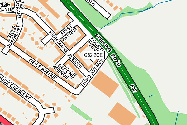 G82 2QE map - OS OpenMap – Local (Ordnance Survey)