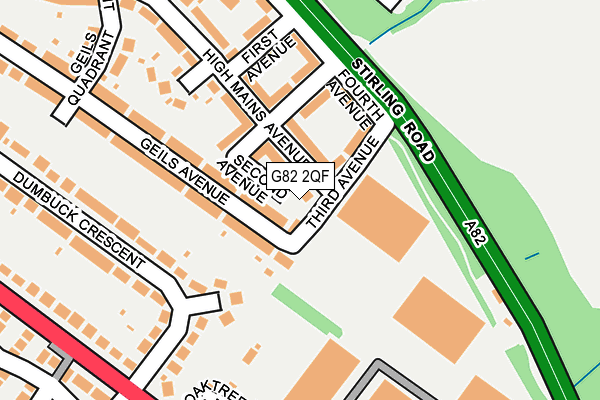 G82 2QF map - OS OpenMap – Local (Ordnance Survey)