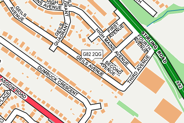 G82 2QG map - OS OpenMap – Local (Ordnance Survey)