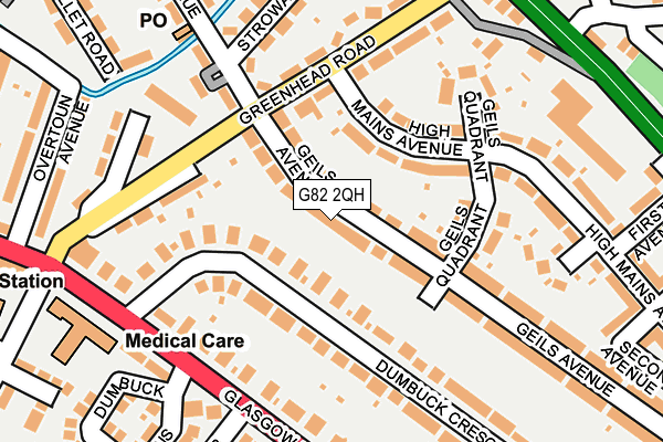 G82 2QH map - OS OpenMap – Local (Ordnance Survey)