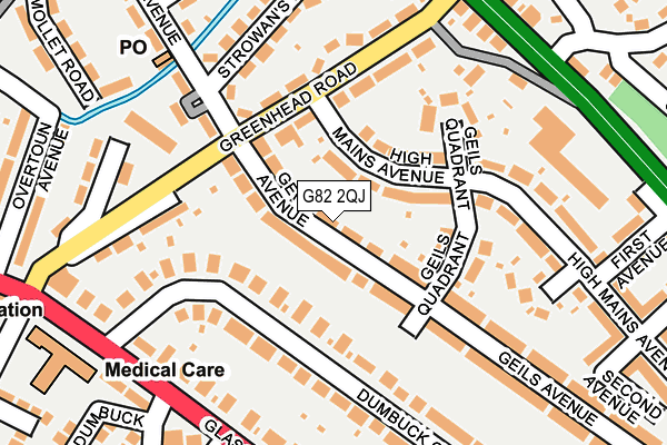 G82 2QJ map - OS OpenMap – Local (Ordnance Survey)