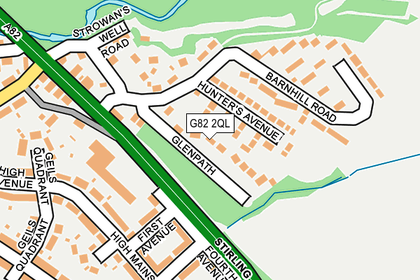 G82 2QL map - OS OpenMap – Local (Ordnance Survey)