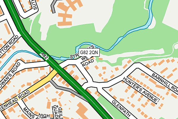 G82 2QN map - OS OpenMap – Local (Ordnance Survey)