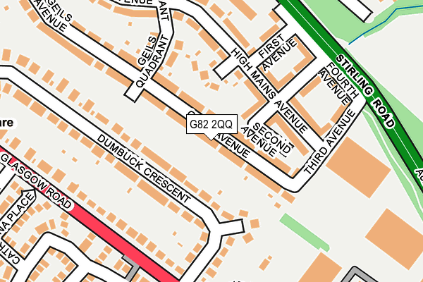 G82 2QQ map - OS OpenMap – Local (Ordnance Survey)