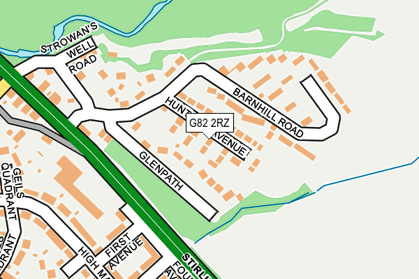 G82 2RZ map - OS OpenMap – Local (Ordnance Survey)
